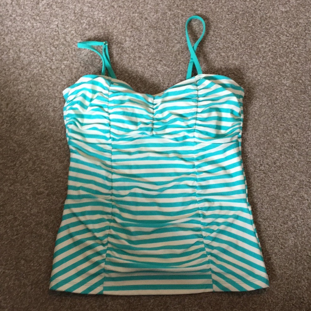 Lime Ricki size L striped tankini top